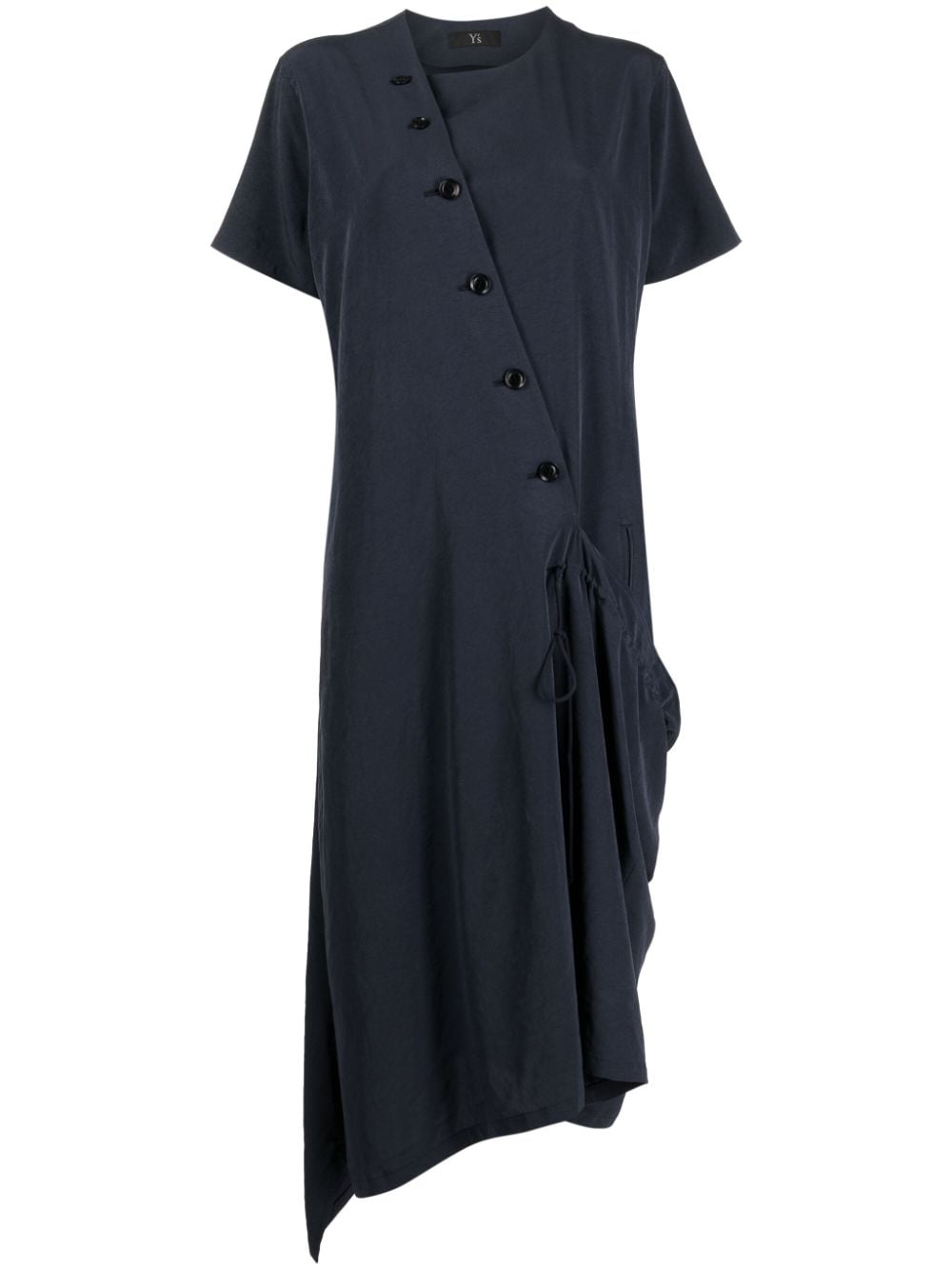 Y's round-neck button-detailing dress - Blau von Y's