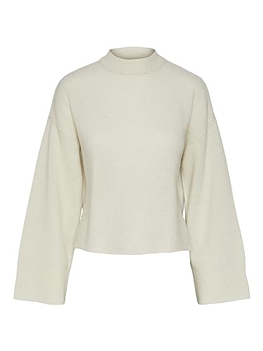 Y.A.S Damen YASFRIDO LS Wide Knit Pullover S. NOOS Strickpullover, Birch, XS von YAS