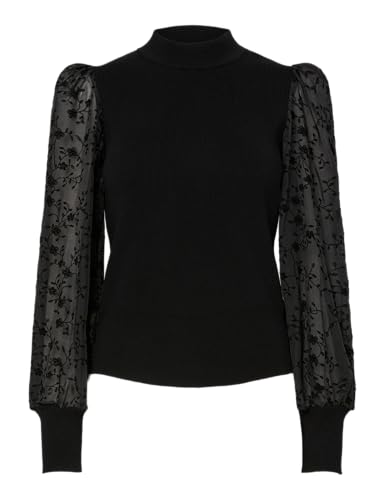 Y.A.S Damen Yasdotme Ls Knit Pullover S. Noos, Black, L von Y.A.S