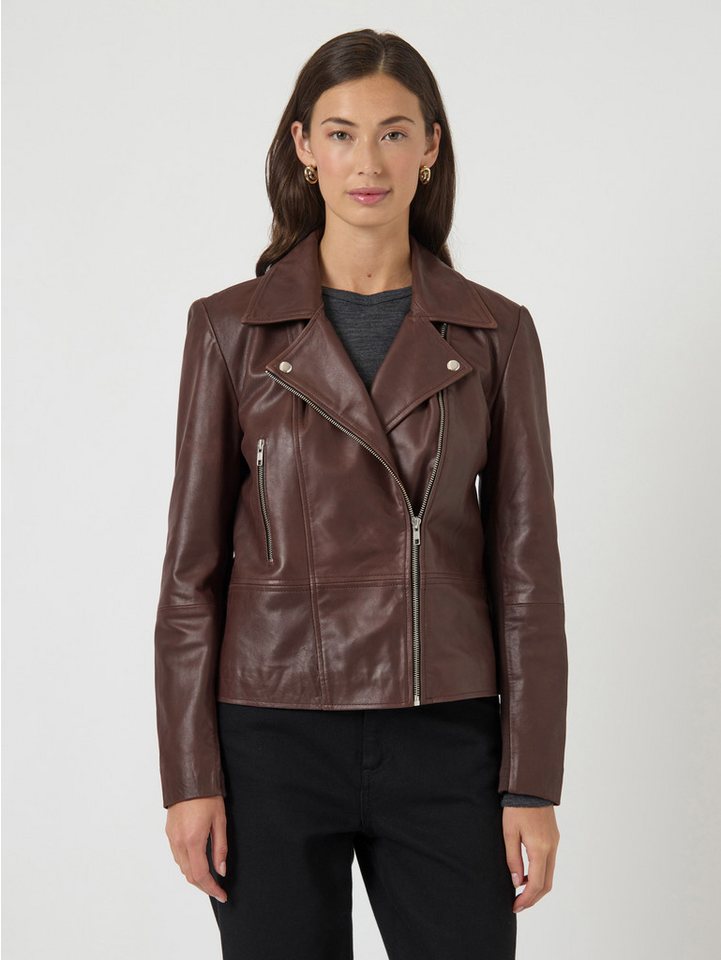 Y.A.S Lederjacke YASSOPHIE LEATHER JACKET mit Biker Details von Y.A.S