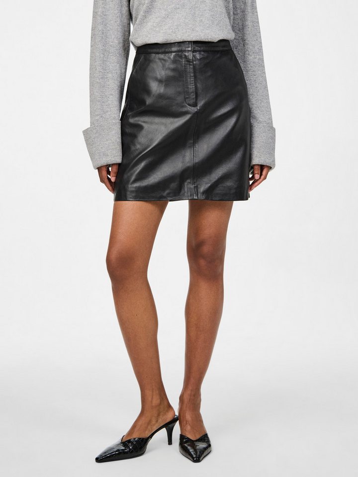 Y.A.S Lederrock YASLYMA HMW LEATHER SKIRT NOOS von Y.A.S