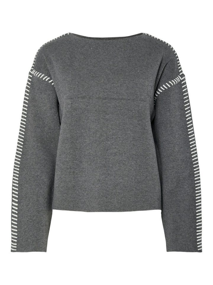 Y.A.S Strickpullover YASSTITCHA LS KNIT PULLOVER S. NOOS farblich abgesetzte Nähte von Y.A.S