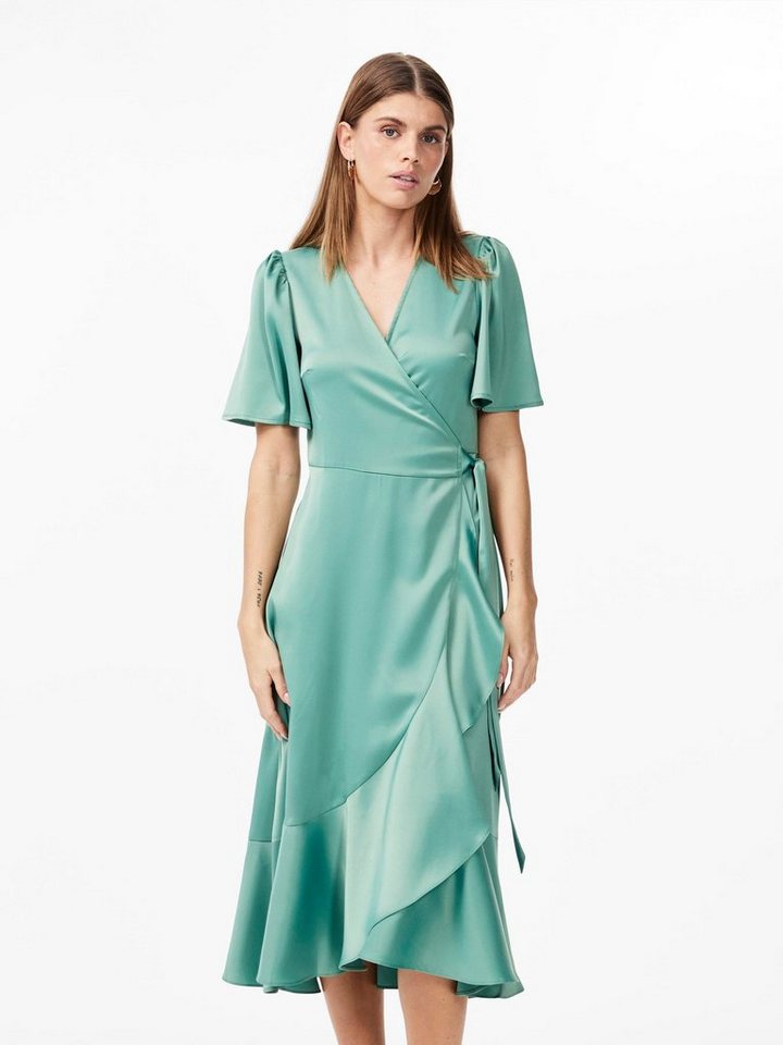 Y.A.S Wickelkleid YASTHEA 2/4 MIDI WRAP DRESS S. NOOS mit Volant von Y.A.S