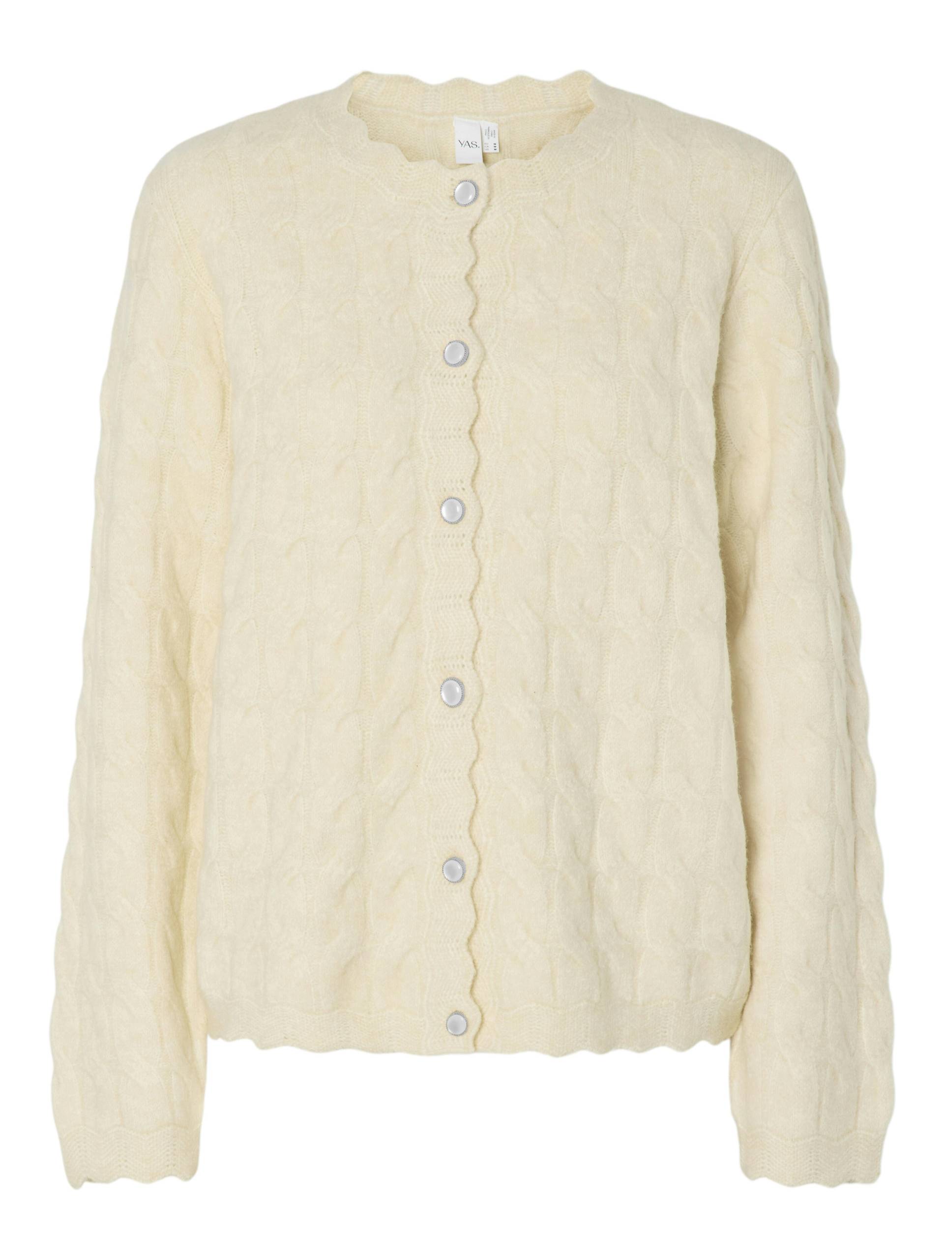 Y.A.S - YASBUBERA LS KNIT CARDIGAN S. NOOS birch - Gr. - M von Y.A.S