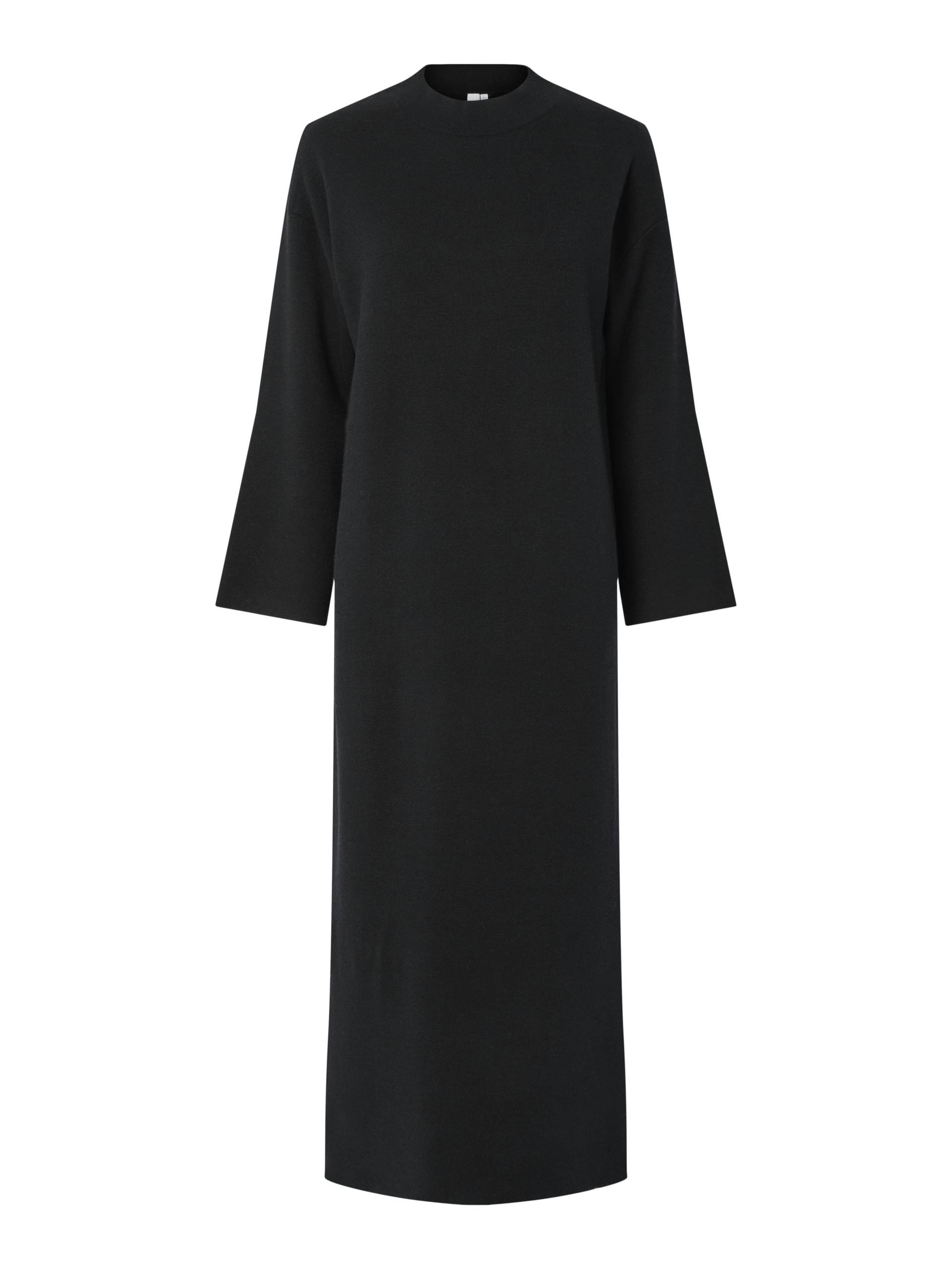 Y.A.S - YASELMA LS LONG KNIT DRESS S. NOOS black - Gr. - XS von Y.A.S