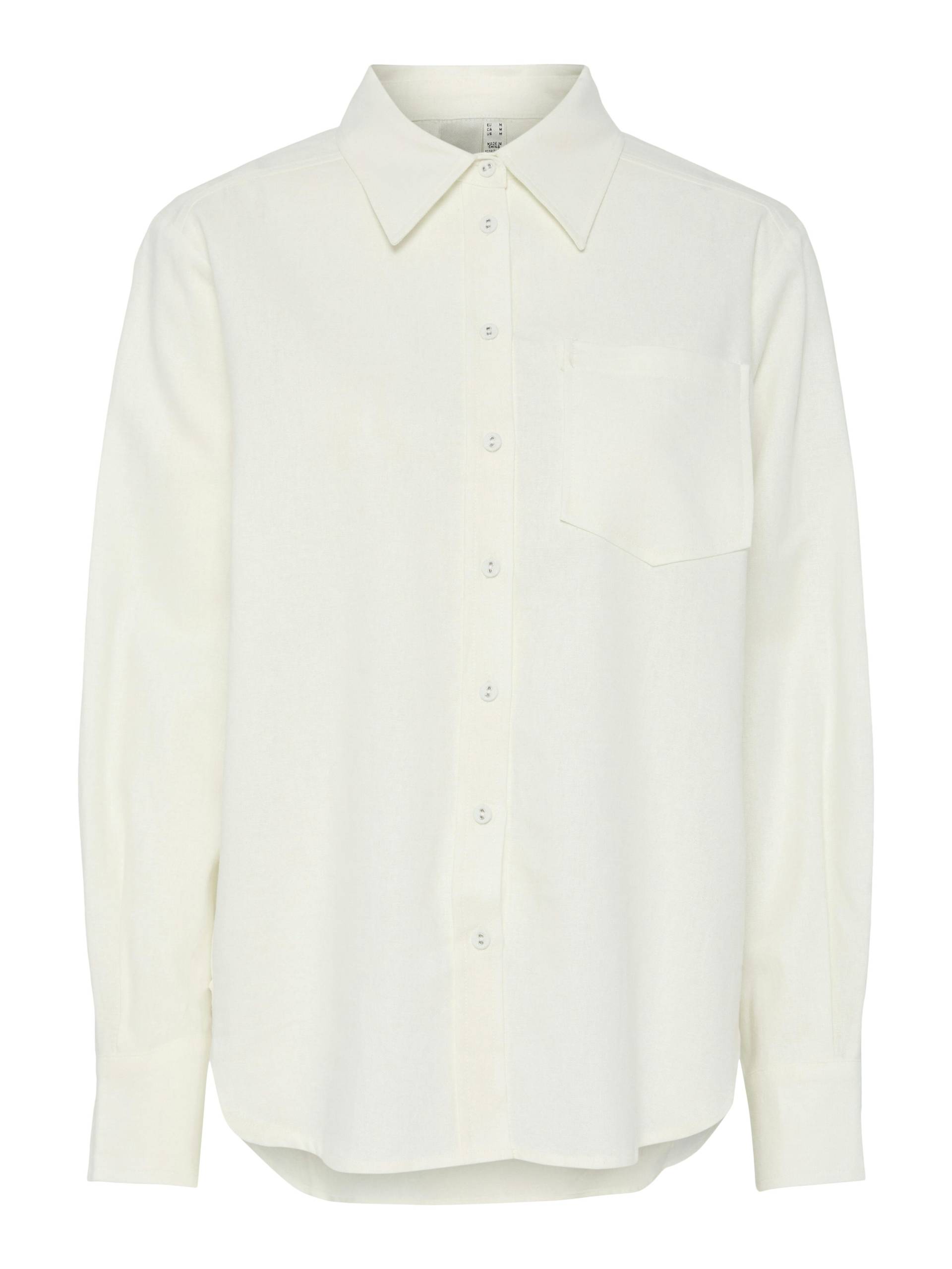 Y.A.S - YASFLAXY LS LINEN SHIRT NOOS star white - Gr. - 36 von Y.A.S