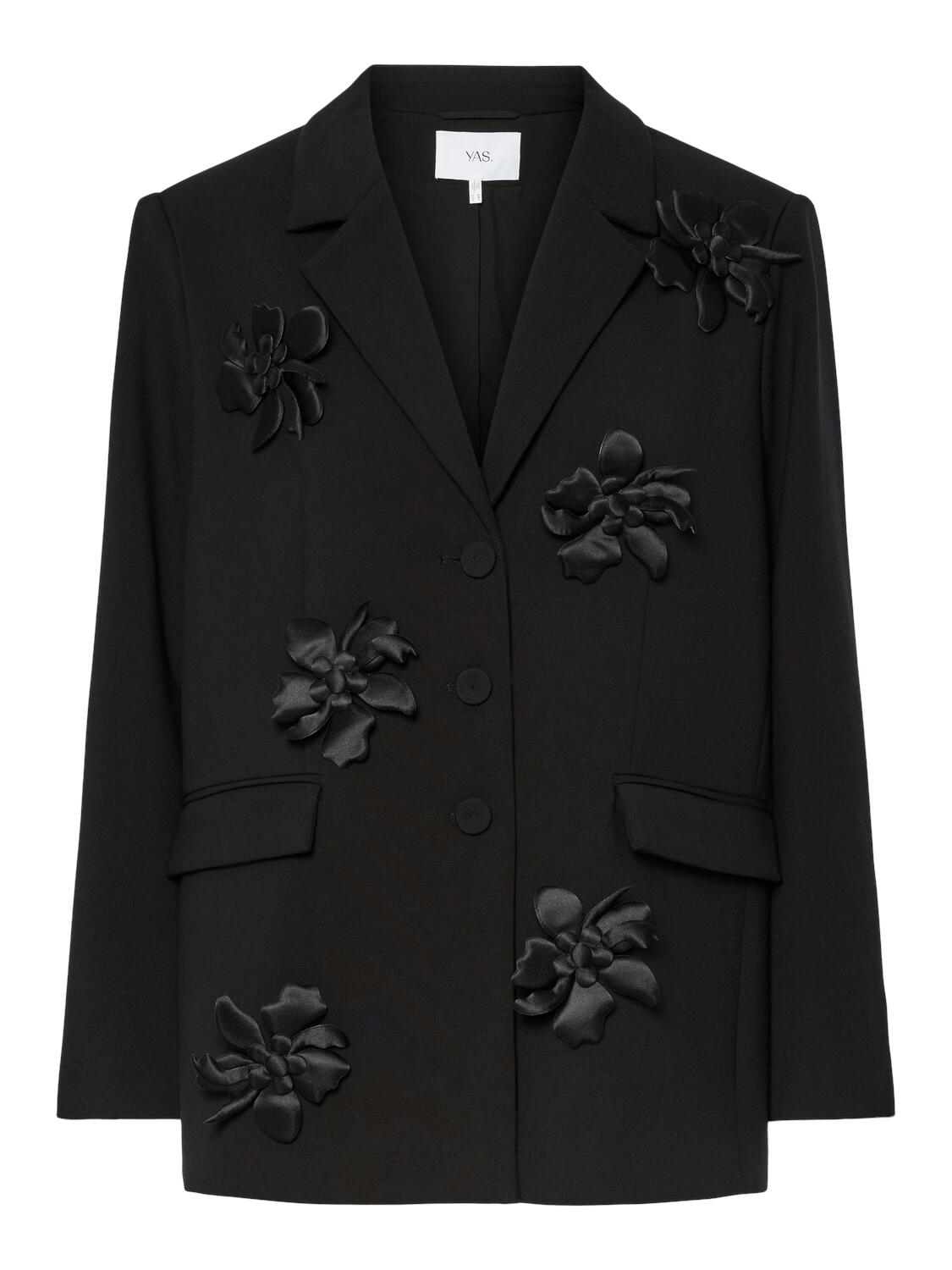 Y.A.S - YASFLISRA FLOWER LS BLAZER - SHOW black - Gr. - 34 von Y.A.S