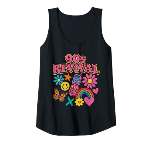 Damen Y2K 90er Jahre Revival Retro Nostalgie Regenbogen Schmetterling Blume Tank Top Damen Y2K 90er Jahre Revival Retro Nostalgie Regenbogen Schmetterling Blume Tank Top von Y2K Retro Nostalgia 90s Revival Vintage Graphic