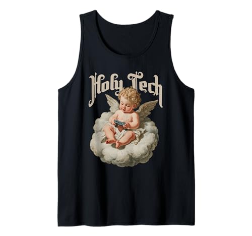 Holy Tech Gamer Angel Lustiger Cherob Baby Controller Y2k Tank Top Holy Tech Gamer Angel Lustiger Cherob Baby Controller Y2k Tank Top von Y2k Fasion Angel Baby Cherub Apparel