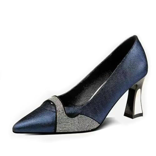 Y6GO9KSP Damenschuhe Spitzschuh Damenschuhe High Heels Blau Modische Damenschuhe Schwarz High Heels von Y6GO9KSP