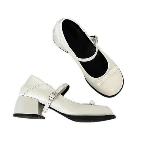 Y6GO9KSP 2024 Frühlingsschuhe für Damen, elegante Schuhe mit niedrigem Absatz, modische lässige Schnallenschuhe für Damen, Schuhe im Preppy-Stil für Damen von Y6GO9KSP
