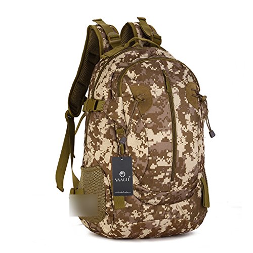 YAAGLE 40 L Freizeit Rucksack wasserdicht outdoor Gepäck Reisetasche Bergsteigen Schüler Schultasche Laptoptasche Herren Schultertasche-Tarnung 1 von YAAGLE