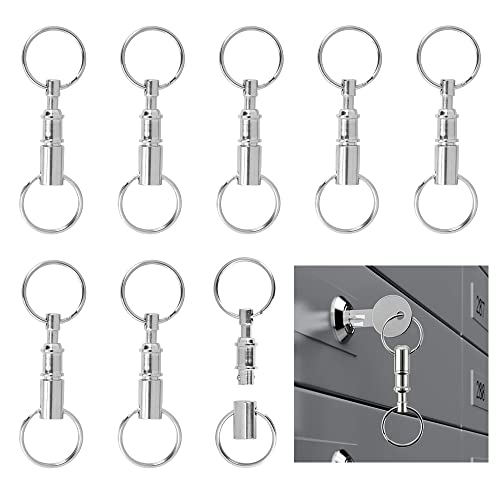 YAANBUNB 8 Stk Quick Release Schlüsselanhänger Abnehmbarer Pull-Apart Schlüsselring Doppel Split Ring Gürtel Snap Lock Halter Abnehmbarer Heavy Duty Split Ring für Mann Frau Kinder Hängende Schlüssel YAANBUNB 8 Stk Quick Release Schlüsselanhänger Abnehmbarer Pull-Apart Schlüsselring Doppel Split Ring Gürtel Snap Lock Halter Abnehmbarer Heavy Duty Split Ring für Mann Frau Kinder Hängende Schlüssel von YAANBUNB