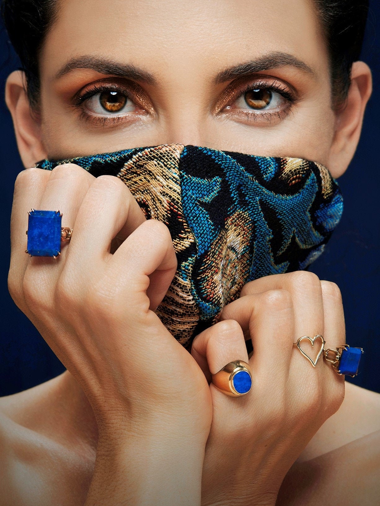 14K Lapis Lazuli Siegelring Frauen Ehering von YAARITJEWELRY