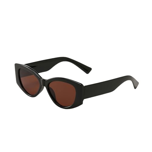 YAAYAGO Sonnenbrille Damen Frauen Schildhahn Katzen Augenbrillen Retro -Männer Sonnenbrille Mode -Sonnenbrille Tragen Sonnenbrillen-Schwarz Braun von YAAYAGO