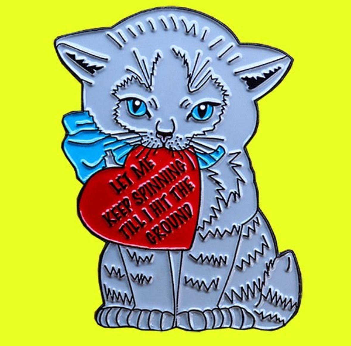 Keep Spinning Kitty Emaille Pin Dünne Lizzy Valentine Keep Spinning Kitty Emaille Pin Dünne Lizzy Valentine von YADAYADAYADACO