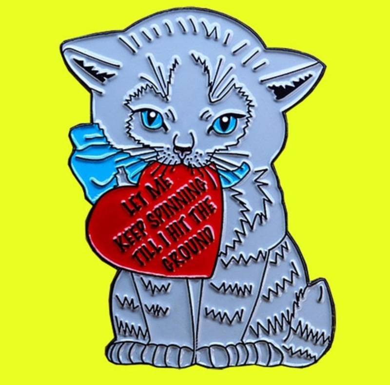 Keep Spinning Kitty Emaille Pin Dünne Lizzy Valentine Keep Spinning Kitty Emaille Pin Dünne Lizzy Valentine von YADAYADAYADACO