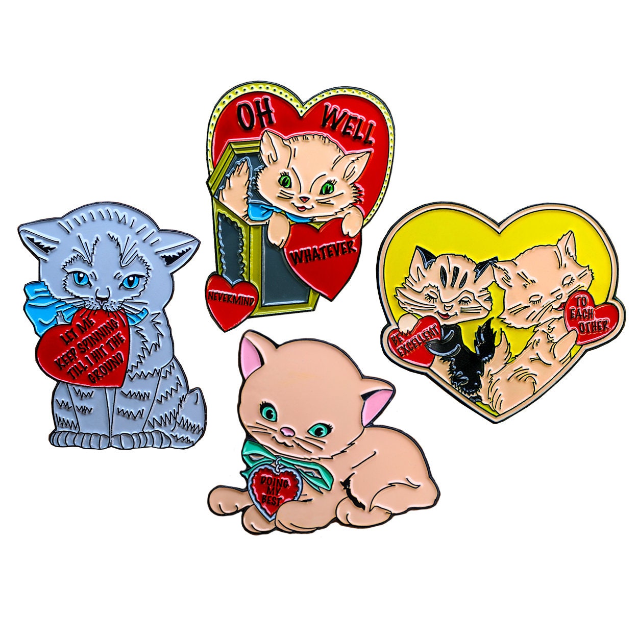 Words To Live By Vintage Kitty Pin Pack Words To Live By Vintage Kitty Pin Pack von YADAYADAYADACO