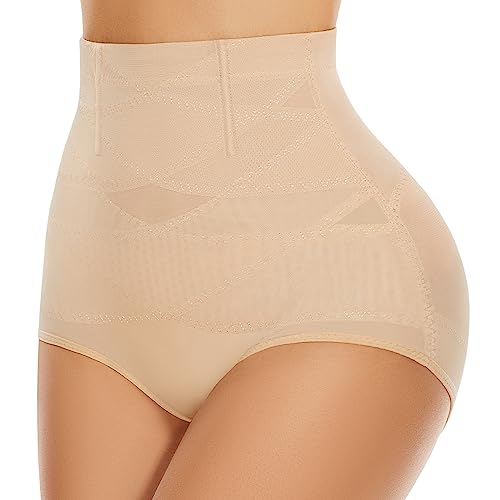 YADIFEN Damen Shapewear Unterhose Bauchweg Figurenformend Miederpants Hoher Taille Unterwäsche Figurformender Miederslip Bequem und Atmungsaktiv Shaper für Frauen,Beige,M von YADIFEN