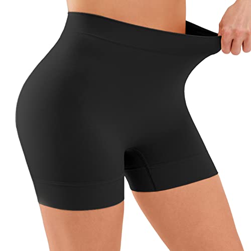 YADIFEN Radlerhose Damen Kurze Hose Damen Shorts Leggings,sehr kurz Shorts Damen,Unter Kleid Rock Anti Scheuern Bequem hohe Taille Boxershorts Hotpants,1er Schwarz,S von YADIFEN