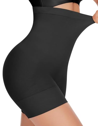 YADIFEN Shapewear Damen Bauchweg Hohe Taille, Unterhose Bauchkontrolle Miederhose Shaping Unterwäsche Damen mit Bein Oberschenkel Hip stark formend(Schwarz, L) von YADIFEN