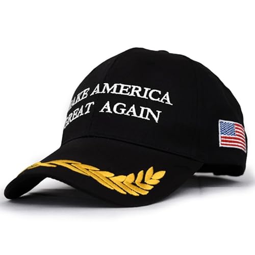YADIRF Make America Great Again Mütze Donald Trump Republikanische verstellbare Baseballkappe für Herren und Damen, Freizeitkleidung, Schwarz, 0-1 von YADIRF