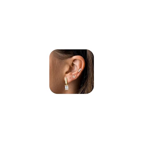 YADOCA 3 Paar Gold Ohrringe Damen 14K Vergoldet Kleine Ohrstecker Creolen Ohrringe Sets Stapelbar Hypoallergene Knorpelohrringe für Mehrfachpiercing YADOCA 3 Paar Gold Ohrringe Damen 14K Vergoldet Kleine Ohrstecker Creolen Ohrringe Sets Stapelbar Hypoallergene Knorpelohrringe für Mehrfachpiercing von YADOCA