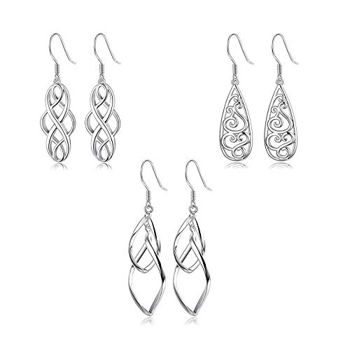 YADOCA 3 Paare Edelstahl Keltischer Knoten Hohlen Tropfen Ohrringe für Frauen Mädchen Twist Dangle Filigrane Ohrringe Doppel Loops Design Ohrringe Damen Geschenk YADOCA 3 Paare Edelstahl Keltischer Knoten Hohlen Tropfen Ohrringe für Frauen Mädchen Twist Dangle Filigrane Ohrringe Doppel Loops Design Ohrringe Damen Geschenk von YADOCA