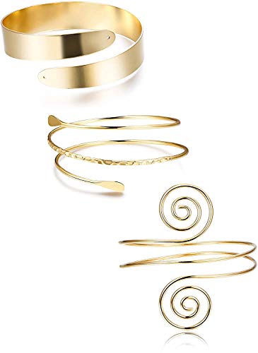 YADOCA 3 Stücke Oberarm Armbänder Für Frauen Einstellbare Oberarmmanschette Set Minimalistischen Boho Punk Spiralarm Armband Swirl Arm Armreif Set Verstellbaren YADOCA 3 Stücke Oberarm Armbänder Für Frauen Einstellbare Oberarmmanschette Set Minimalistischen Boho Punk Spiralarm Armband Swirl Arm Armreif Set Verstellbaren von YADOCA