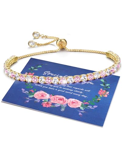YADOCA Armband Damen Gold Mehrfarbiger Zirkonia Kristall Tennis Armband für Frauen Geburtstags Muttertag Weihnachten Geschenk für Mama Freund Tochter Schmuck Damen YADOCA Armband Damen Gold Mehrfarbiger Zirkonia Kristall Tennis Armband für Frauen Geburtstags Muttertag Weihnachten Geschenk für Mama Freund Tochter Schmuck Damen von YADOCA