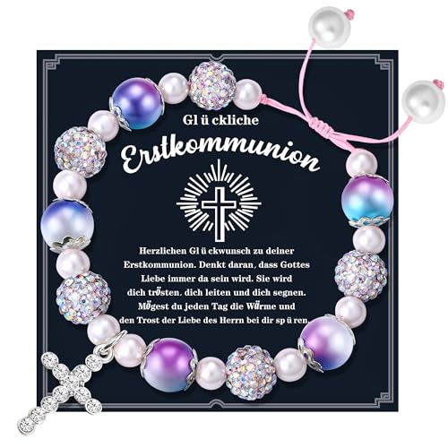 YADOCA Erstkommunion Armbänder für Mädchen Personalisierte Herz Kreuz Perlen Armbänder Mädchen Erstkommunion Geschenk Taufe Geschenk YADOCA Erstkommunion Armbänder für Mädchen Personalisierte Herz Kreuz Perlen Armbänder Mädchen Erstkommunion Geschenk Taufe Geschenk von YADOCA