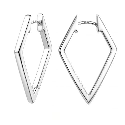 YADOCA Ohrringe Silber 925, Creolen Silber/Gold Ohrringe Damen Hypoallergen Sterling Silber Ohrring Dicke Kleine Creolen Geschenke fur Damen Mädchen von YADOCA