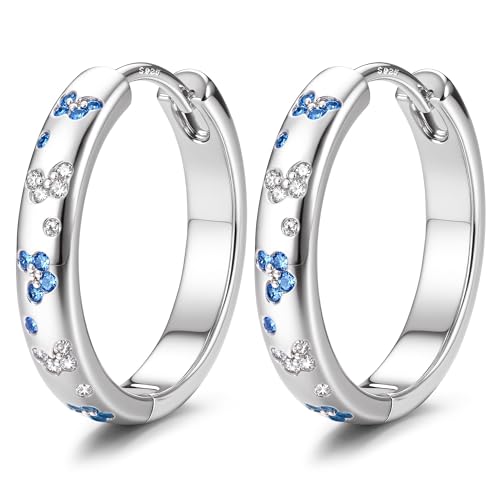 YADOCA Ohrringe Silber 925 Creolen für Damen Silber Ohrringe Damen 925 Hypoallergene AAA+ Zirkonia Schmetterling Creolen Silber, 1 von YADOCA