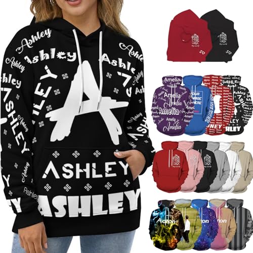 YAEILOV Custom Hoodie Ihr eigenes Design Bild personalisierte Pullover Sweatshirts mit Tasche Customized Hoodies für Männer Frauen von YAEILOV