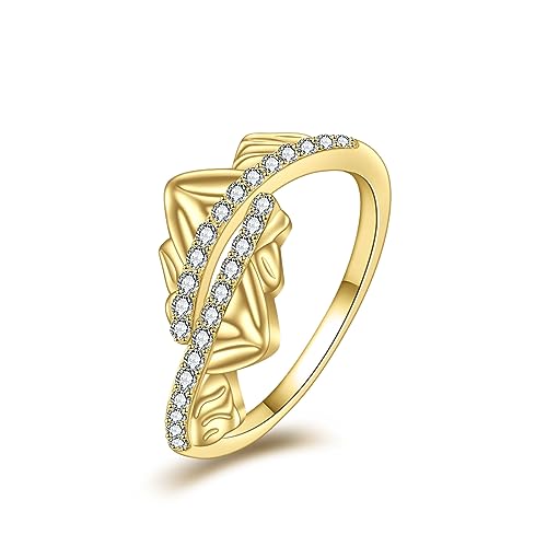 Berge Ring für Damen 925 Sterling Silber Gold Gebirge Ring Berg Schmuck Geschenke für Mädchen von YAFEINI