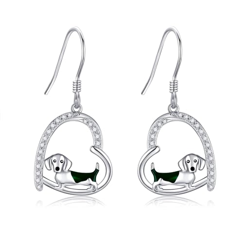 Dackel Ohrringe Silber 925 Dachshund Ohrhänger Hund Schmuck Dackel Geschenk Damen Hundeliebhaber Dackel Ohrringe Silber 925 Dachshund Ohrhänger Hund Schmuck Dackel Geschenk Damen Hundeliebhaber von YAFEINI