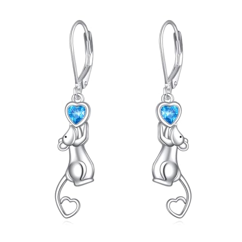 Maus Ohrringe 925 Sterling Silber Niedliche Ratten Ohrringe Maus Schmuck Geburtstags Geschenke für Damen Mädchen von YAFEINI