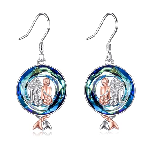 Meerjungfrau Ohrringe Silber 925 Mermaid Ohrhänger Meerjungfrau Schmuck Geschenke Damen Meerjungfrau Ohrringe Silber 925 Mermaid Ohrhänger Meerjungfrau Schmuck Geschenke Damen von YAFEINI