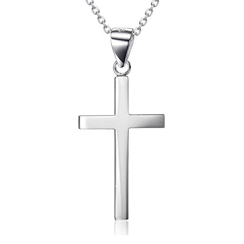 YAFEINI Kreuz Kette Damen Silber 925 Kreuz Anhänger Kette Damen Halskette Silber Schmuck Kreuz Kette für Mädchen Mutter Tochter von YAFEINI