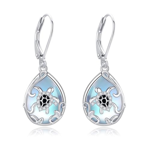 Schildkröten Ohrringe Silber 925 Meeresschildkröte Ohrhänger Mondstein Ohrringe Schildkröten Schmuck Geschenke Damen Schildkröten Ohrringe Silber 925 Meeresschildkröte Ohrhänger Mondstein Ohrringe Schildkröten Schmuck Geschenke Damen von YAFEINI