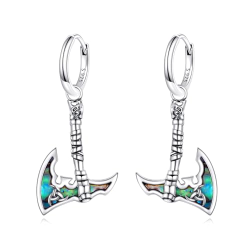 YAFEINI Dolch Ohrringe 925 Sterling Silber Axt Ohrringe Wikinger Ohrringe Schmuck Geschenk für Damen Männer Mädchen von YAFEINI