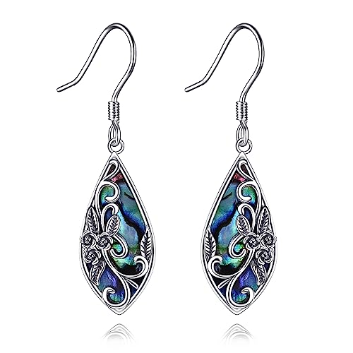 Silber Ohrhänger Damen Silber 925 Filigrane Ohrringe Bohemian Schmuck Geschenk Damen von YAFEINI