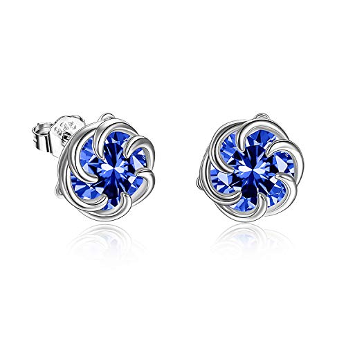 Blume Ohrstecker mit Österreich Sterling Silber Blume Ohrringe Kristall Schmuck Geschenke für Damen Mädchen von YAFEINI