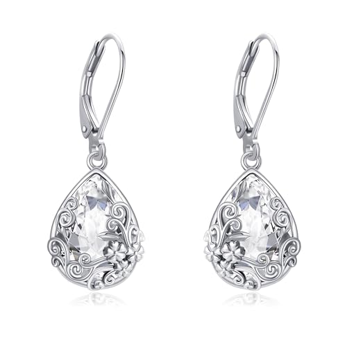 YAFEINI Filigrane Geburtsstein Ohrringe Sterling Silber April Geburtsstein Ohrringe Kristall Schmuck Geburtstags Geschenke für Sie YAFEINI Filigrane Geburtsstein Ohrringe Sterling Silber April Geburtsstein Ohrringe Kristall Schmuck Geburtstags Geschenke für Sie von YAFEINI