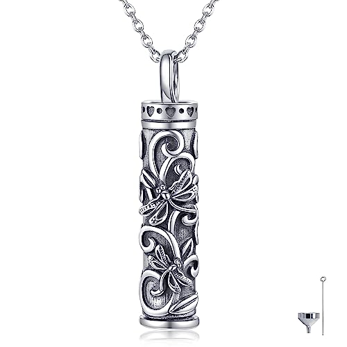 YAFEINI Libelle Urne Halskette Sterling Silber Bar Libelle Einäscherung Schmuck Für Asche Erinnerung Schmuck Für Damen Männer von YAFEINI