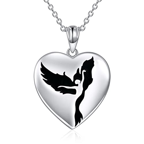 YAFEINI Phoenix Halskette Mädchen Anhänger 925 Sterling Silber Schmuck Geschenke für Damen Mädchen von YAFEINI