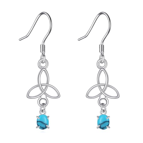 YAFEINI Türkis-Ohrringe, 925er Sterlingsilber, keltischer Knoten, Türkis-Ohrhänger, Türkis-Schmuck, Geschenke für Frauen YAFEINI Türkis-Ohrringe, 925er Sterlingsilber, keltischer Knoten, Türkis-Ohrhänger, Türkis-Schmuck, Geschenke für Frauen von YAFEINI