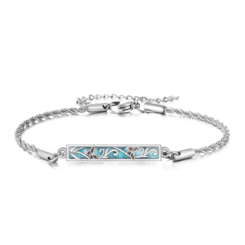 YAFEINI Türkis Schmetterlings Armband Sterling Silber Türkis Armband Schmetterlings Schmuck Geschenke Für Frauen von YAFEINI