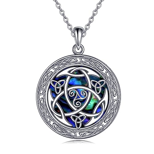 YAFEINI Wikinger Schmuck für Damen 925 Sterling Silber Keltisches Halskette Keltisches Anhänger Keltisches Knoten Kette Amulett Schmuck Geschenk für Herren (Wikinger Kette) von YAFEINI