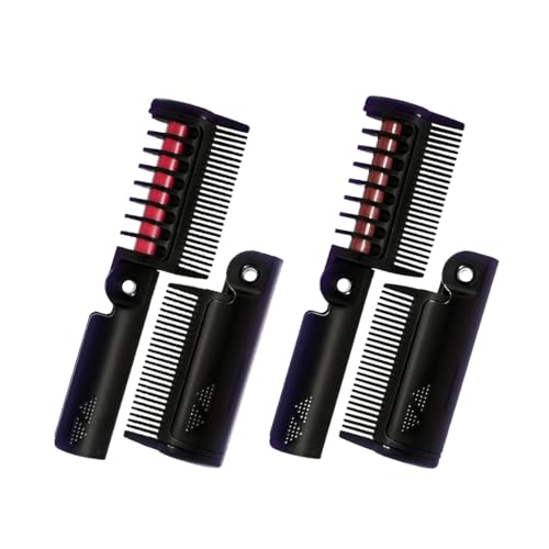 YAFLUG 2 Stück Haarfärbekamm, Haarfärbepinsel,Temporärer Haarfärbestift Bürste, Haaransatz-Shading Pinsel, Haarkreide Für Mädchen,Haarkreide Für Kinder,Haarfarbe Für Weihnachten, Halloween von YAFLUG
